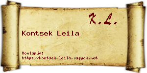 Kontsek Leila névjegykártya
